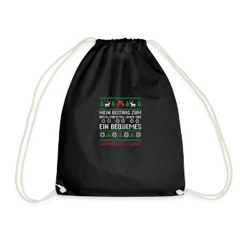 Santa Claus Christmas Ugly Christmas - Drawstring Bag - black - Front