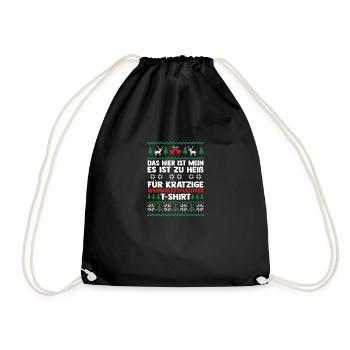 Santa Claus Christmas Ugly Christmas - Drawstring Bag - black - Front
