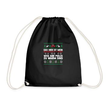Santa Claus Christmas Ugly Christmas - Drawstring Bag - black - Front