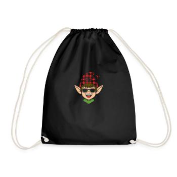 Santa Claus Christmas Elf Christmas Elf - Drawstring Bag - black - Front