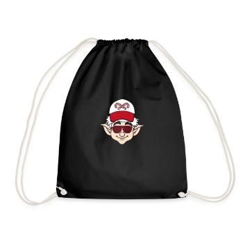 Santa Claus Christmas Elf Christmas Elf - Drawstring Bag - black - Front