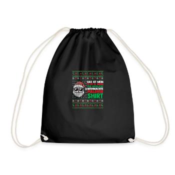 Santa Claus Christmas Ugly Christmas - Drawstring Bag - black - Front