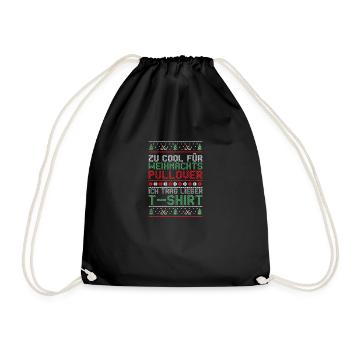 Santa Claus Christmas Ugly Christmas - Drawstring Bag - black - Front