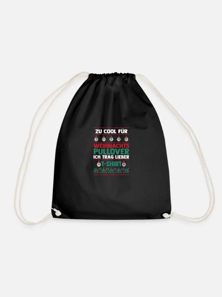 Weihnachtsmann Weihnachten Hässliche Weihnachten - Turnbeutel - Schwarz