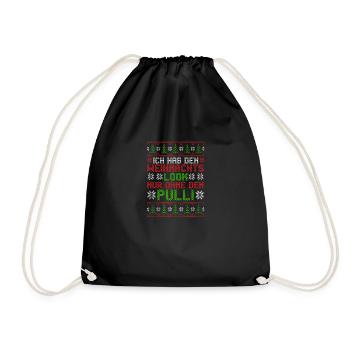 Santa Claus Christmas Ugly Christmas - Drawstring Bag - black - Front