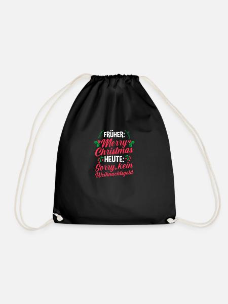 Weihnachtsmann Inflation Weihnachten - Turnbeutel - Schwarz