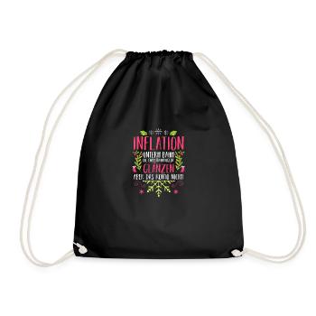 Weihnachtsmann Inflation Weihnachten - Turnbeutel - Schwarz - Vorne
