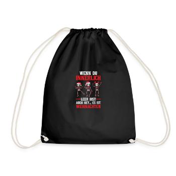 Noël du Père Noël - Sac de sport léger - noir - Devant