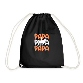 Monter Papa Père Chevaux - Sac de sport léger - noir - Devant