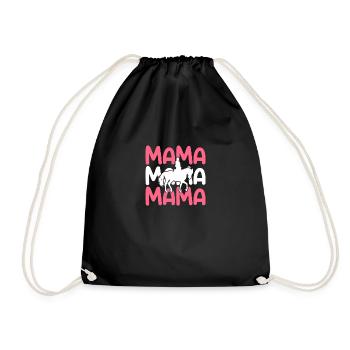 Monter à cheval maman maman - Sac de sport léger - noir - Devant
