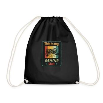 This is my gaming shirt - Sac de sport léger - noir - Devant