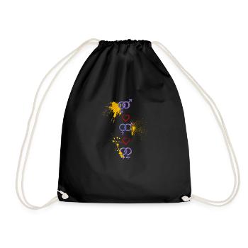 symbol - Drawstring Bag - black - Front