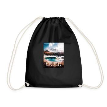 Carezza, dolomites, montagnes, lac, paysage, Italie - Sac de sport léger - noir - Devant