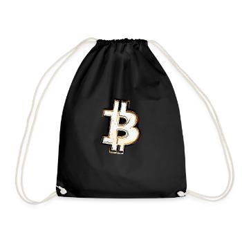 Bitcoin modern B - Turnbeutel - Schwarz - Vorne