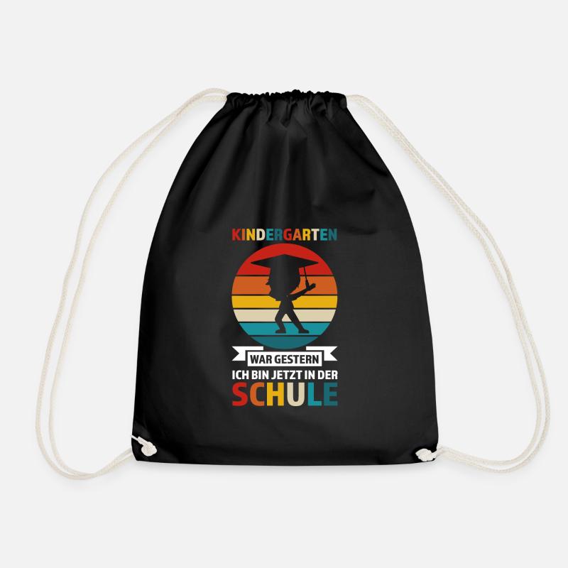 Schulkind Anfang Einschulung Geschenk - Turnbeutel - Schwarz
