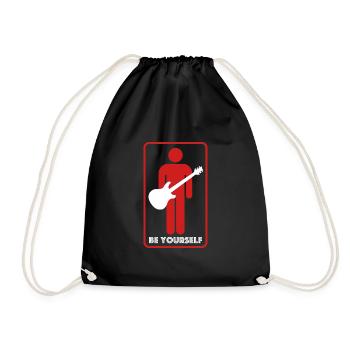 Soyez vous-même | Symbole de l’homme, guitare, concert - Sac de sport léger - noir - Devant