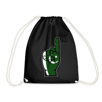 Pakistan flag number 1 - Drawstring Bag - black - Front