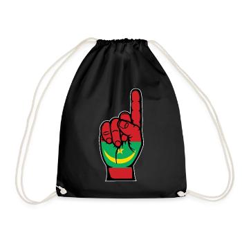 Mauritania Flag Number 1 - Drawstring Bag - black - Front