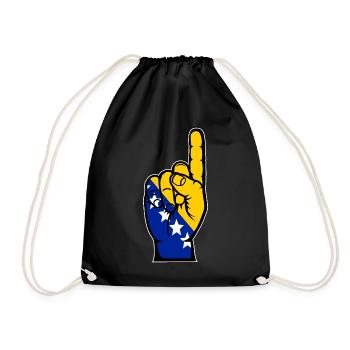 Drapeau de Bosnie numéro 1 - Sac de sport léger - noir - Devant