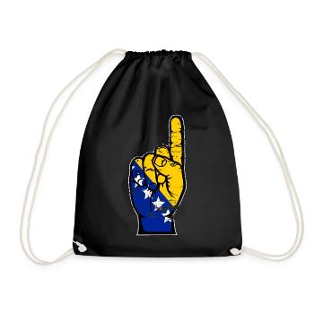 Drapeau de Bosnie numéro 1 utilisé - Sac de sport léger - noir - Devant