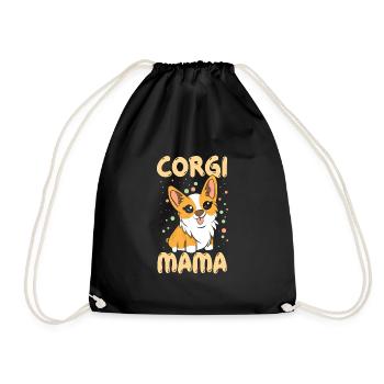 Corgi Mama Funny Corgi Dog Owner - Turnbeutel - Schwarz - Vorne