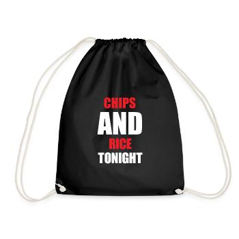 Chips Riz blanc - Sac de sport léger - noir - Devant
