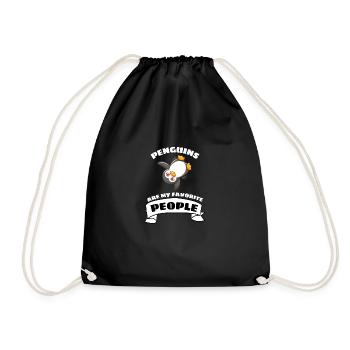 Antarctica Animal Funny Gift Penguin - Drawstring Bag - black - Front