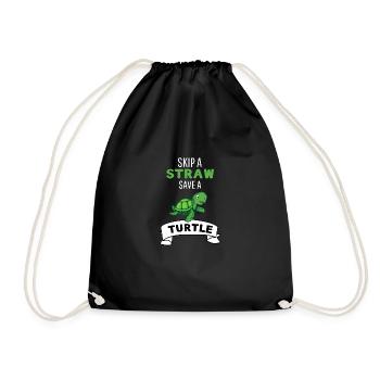 Ocean Animal Drôle de Tortue Cadeau - Sac de sport léger - noir - Devant