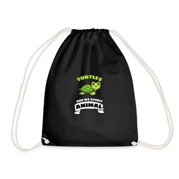 Tortue de mer Cadeau Tortue Mignonne - Sac de sport léger - noir - Devant