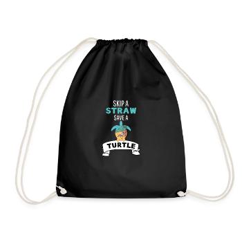 Cadeau amusant Tortue de plage d’été - Sac de sport léger - noir - Devant