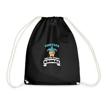 Été Plage Animal Drôle Cadeau Tortue - Sac de sport léger - noir - Devant