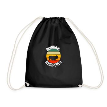 Amoureux des animaux Nature Forêt Animal Rétro Écureuil - Sac de sport léger - noir - Devant