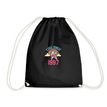 Cool depuis 1997 Dabbing Unicorn 25ème anniversaire - Sac de sport léger - noir - Devant