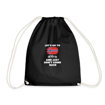 Norwegische Flagge Norweger Lustiges Norwegen - Turnbeutel - Schwarz - Vorne