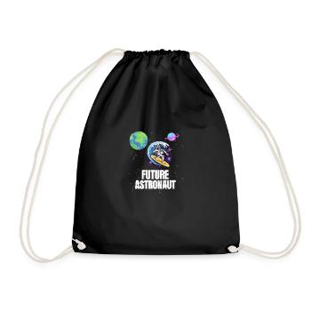Surfing Planet Surfer Future Astronaut - Drawstring Bag - black - Front