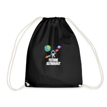 Rockets Space Astronomy Future Astronaut - Drawstring Bag - black - Front