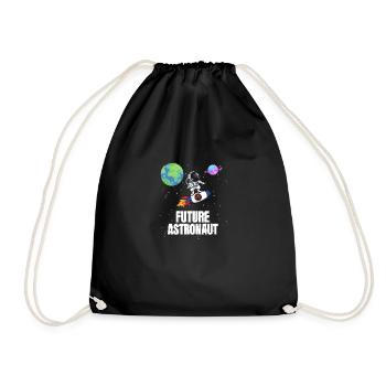 Galaxy Rocket Space Future Astronaut - Drawstring Bag - black - Front