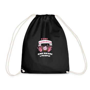 Donut Salamandre Animal Drôle Cadeau Axolotl - Sac de sport léger - noir - Devant