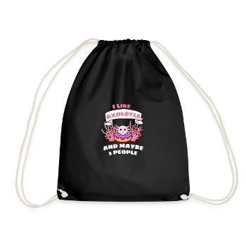 Salamandre Animal Drôle Cadeau Donut Axolotl - Sac de sport léger - noir - Devant