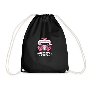 Salamandre Sweet Animal Cadeau Drôle Axolotl - Sac de sport léger - noir - Devant