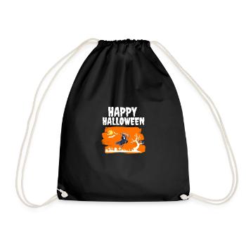 Creepy Grim Reaper Costume Party Joyeux Halloween - Sac de sport léger - noir - Devant