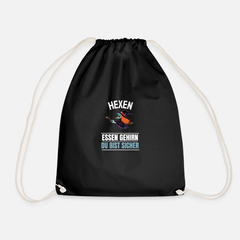 Hexenbesen Hexerei Hexen Kostüm Geschenk Halloween - Turnbeutel - Schwarz