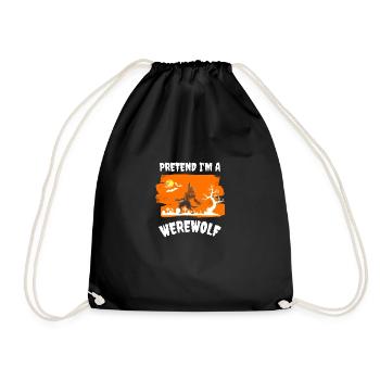 Je fais semblant d’être un loup-garou Halloween - Sac de sport léger - noir - Devant
