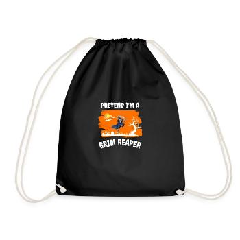 I pretend to be the Grim Reaper Halloween - Drawstring Bag - black - Front