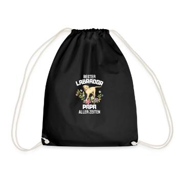 Best Labrador Dad Ever - Drawstring Bag - black - Front