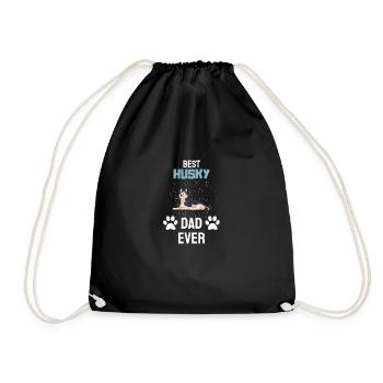 Propriétaire de chien Chiens Papa Fête des Pères Cadeau Husky - Sac de sport léger - noir - Devant