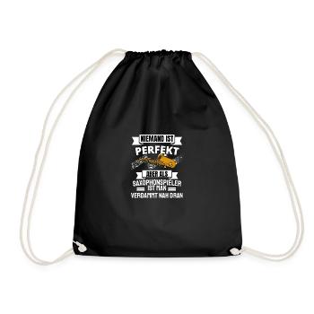 Perfekter Saxophonist Lustiges Geschenk Saxophon - Turnbeutel - Schwarz - Vorne