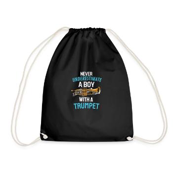 Trompettiste Garçons Brass Band Cadeau Trompette - Sac de sport léger - noir - Devant