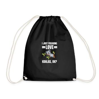 Animal Lovers Australia Zoo Animal Gift Koala - Drawstring Bag - black - Front
