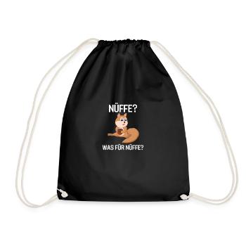 Natur Tier Nüsse Lustiges Geschenk Eichhörnchen - Turnbeutel - Schwarz - Vorne